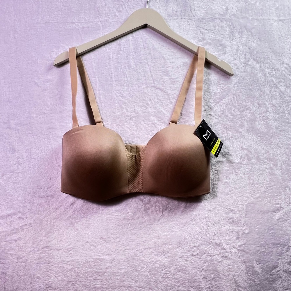 Maidenform Basically Sexy Wireless Strapless Bra Nude 36D Convertible New